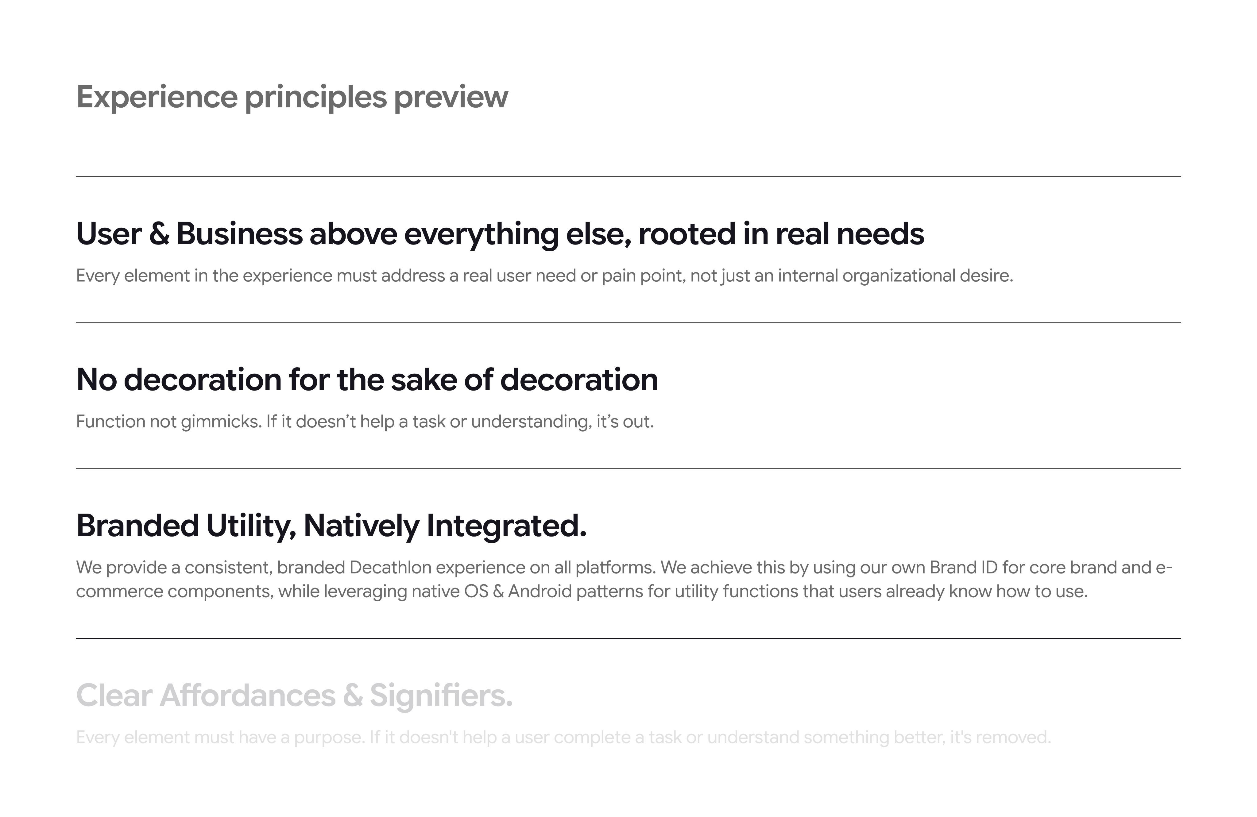 Experience Principles Preview